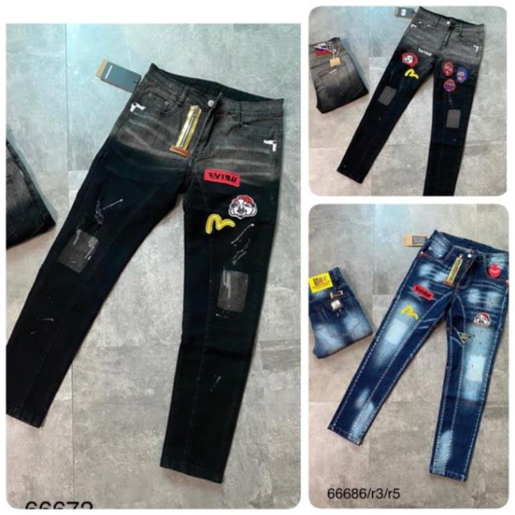 * Quần Jeans Nam EVISU Thêu Hình Xịn Xò - Quần Jean Evisu Cho Nam "