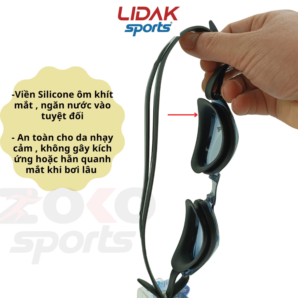 Kính bơi Nhật Bản 610, viền mắt kín chống nước chống hấp hơi - LIDAK SPORT