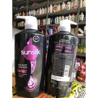 Dầu gội Sunsilk óng mượt chai 650g mới