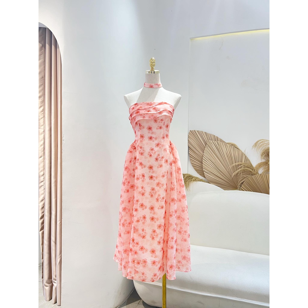 TIELA váy hoạ tiết hoa tùng xoè-Eira Dress