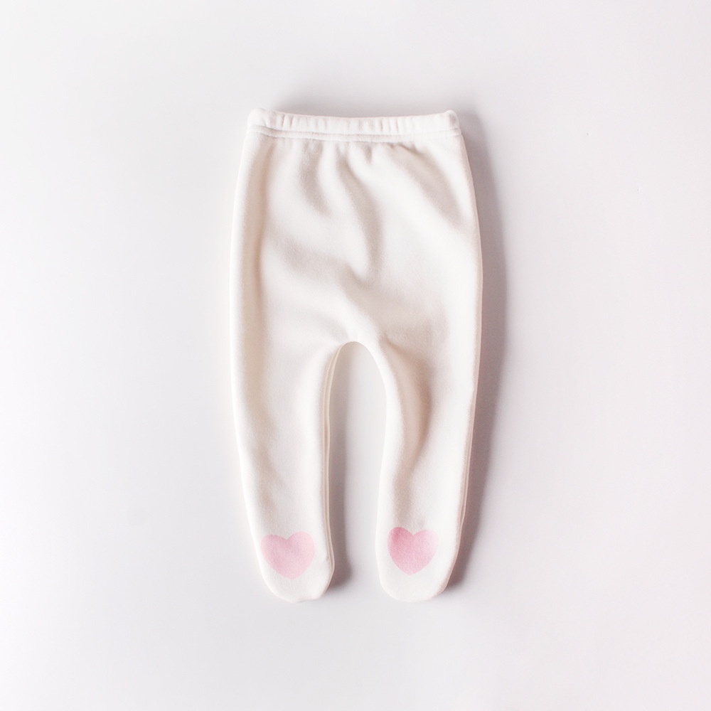 Quần Tất Cotton Lót Lông Cừu Hình Trái Tim Dễ Thương Thời Trang Xuân Thu 2023 Cho Bé Gái