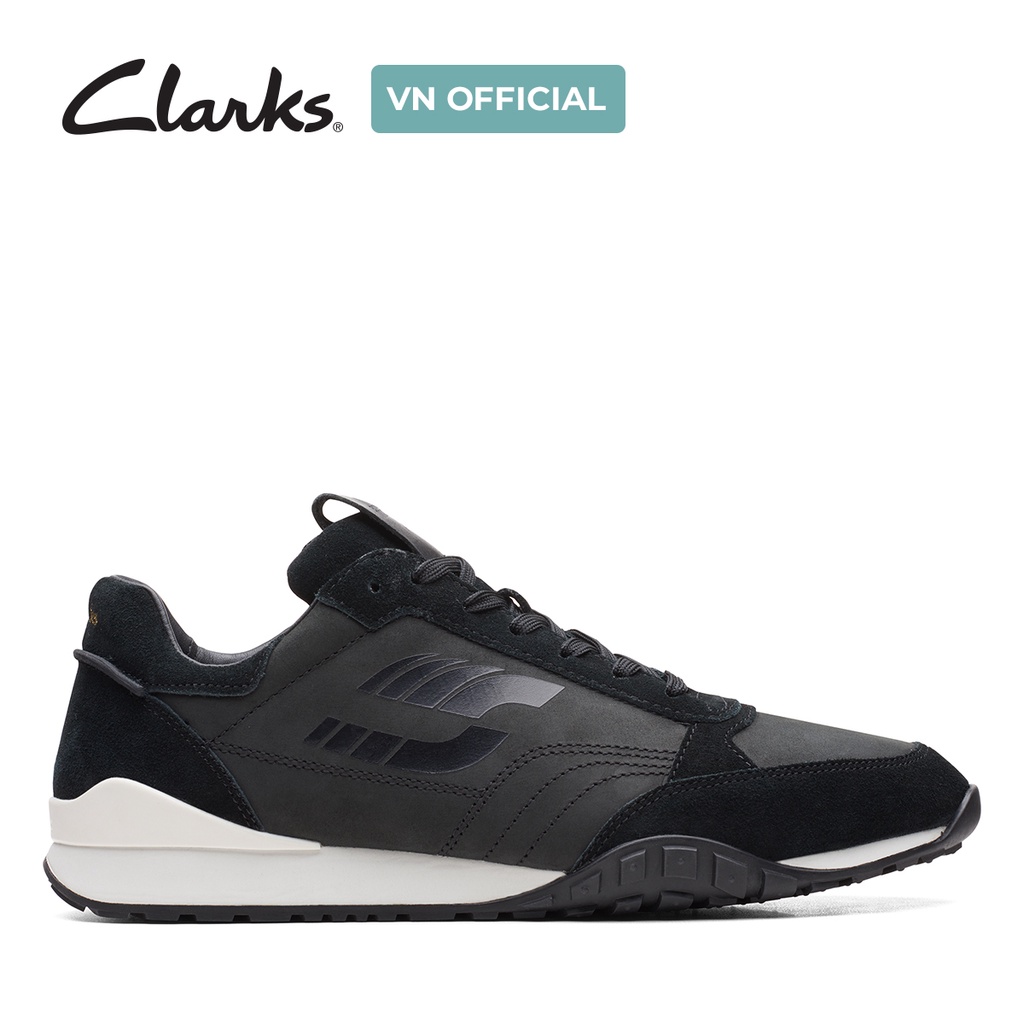 Giày Sneakers Da Nam Clarks CraftLo Lace màu đen
