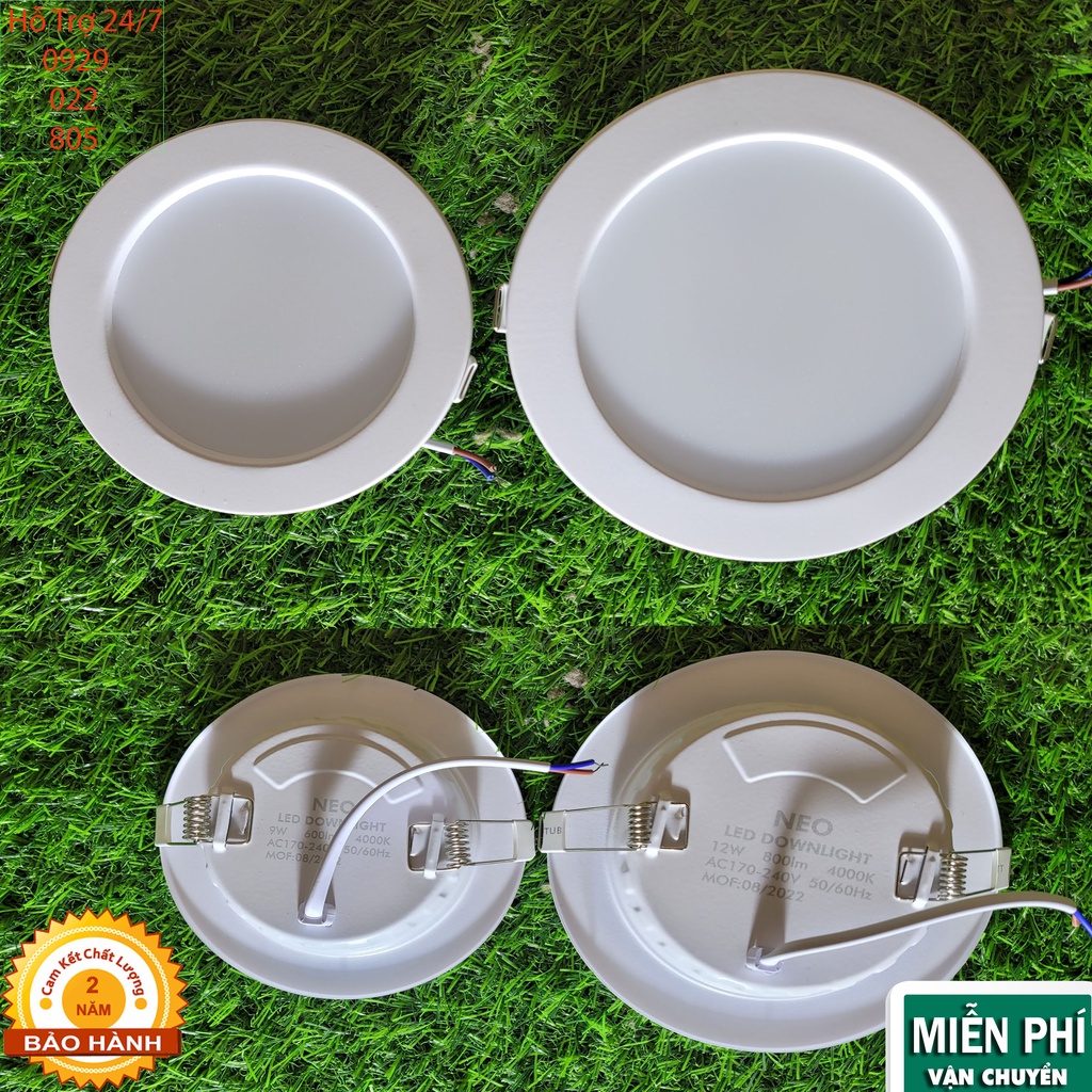 Đèn Âm Trần 9w LỖ KHOÉT 90 và 12w LỖ KHOÉT 110MM ( Ánh sáng Trắng hoặc Trung Tính)