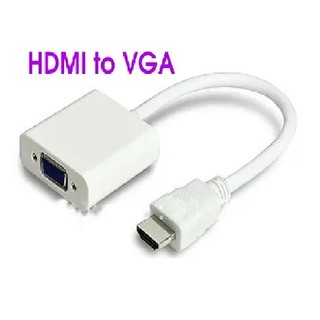 Cáp chuyển đổi HDMI sang VGA ( màu trắng) 20cm - BH 1 tháng (OEM)
