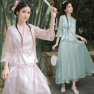 Áo bộ pháp phục cổ trang kiểu trung hoa trung quốc hán phục đi lễ chùa ngồi thiền bàn trà spa
