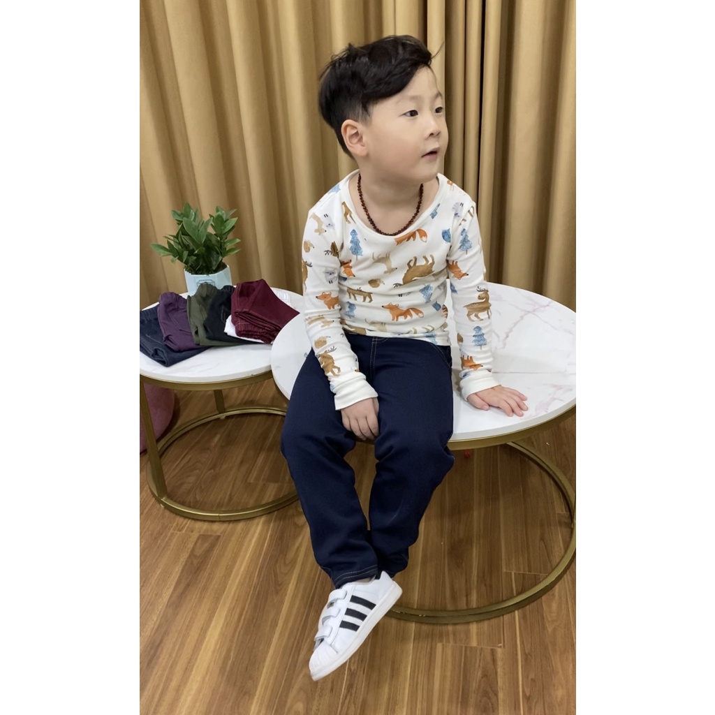 Quần jean nỉ dày dặn, mềm mịn, siêu ấm cho bé trai và bé gái từ 8-40kg