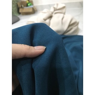 Vải Tuyết Mưa màu xanh co giãn dày mềm rũ hàng loại 1may đầm váy, quần tây ,vest