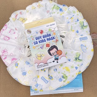 1thung khẩu trang 10 Hộp 5D Kids Trẻ Em Mask chính hãng Duy Quân Họa Tiết
