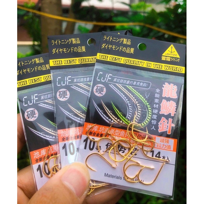 🔥Vẩy rồng🔥Lưỡi câu cá có ngạnh CJF của hãng CJ- SEIKO vảy rồng