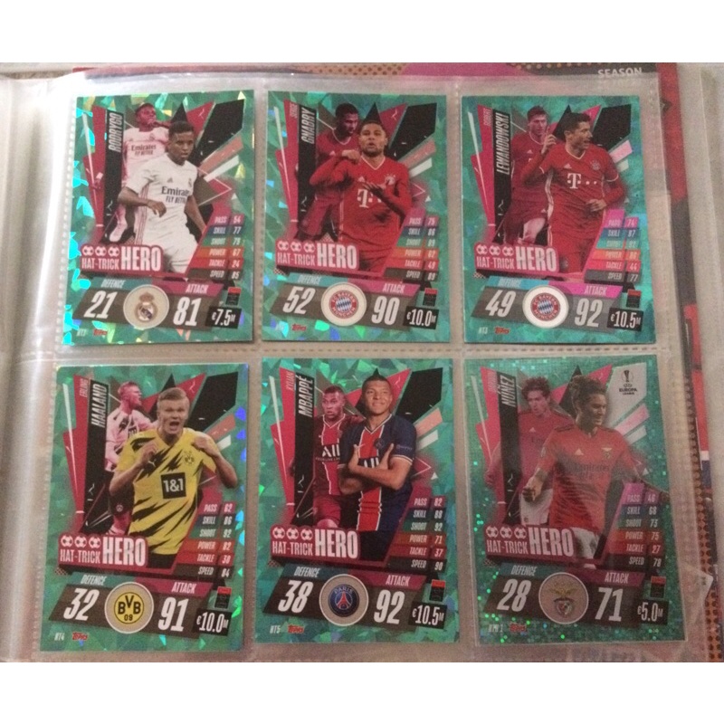 Thẻ lẻ insert match attax 20/21 ucl