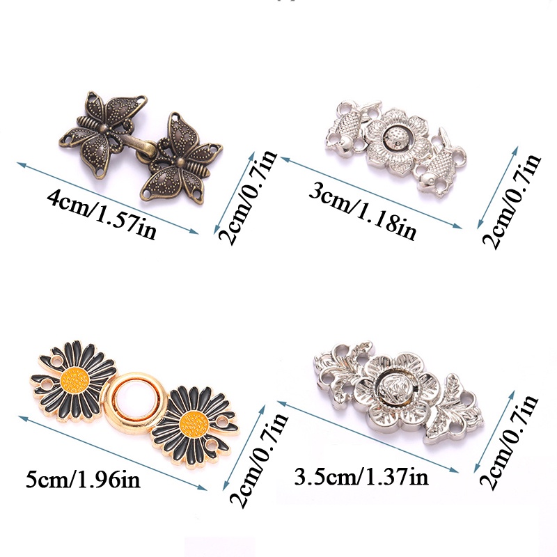 Phụ Kiện Nút Thắt Lưng Bằng Kim Loại Phong Cách Retro Dễ Thương Sáng Tạo DIY