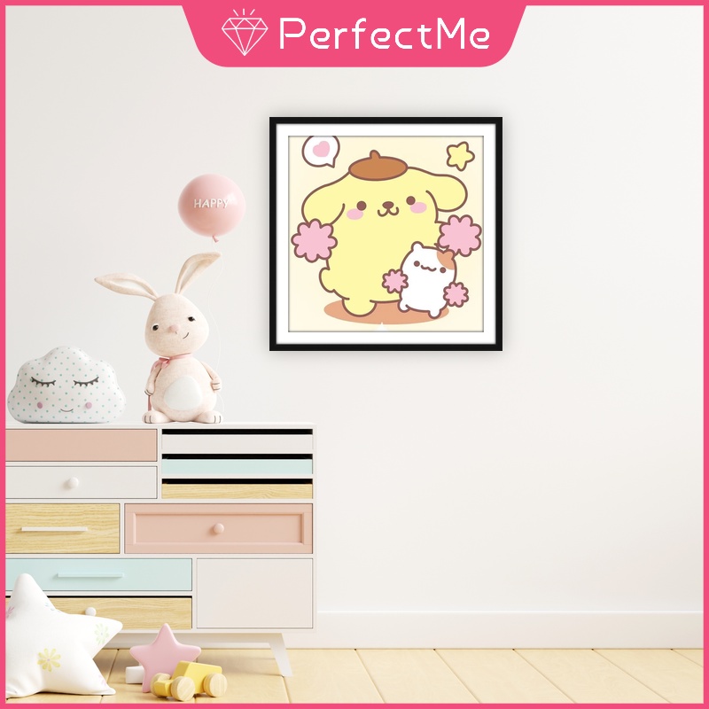 SANRIO Bộ Tranh Đính Đá 5d Tự Làm 30x30cm Hình Chú Chó Tai To Dễ Thương Trang Trí Phòng Khách / Phòng Ngủ