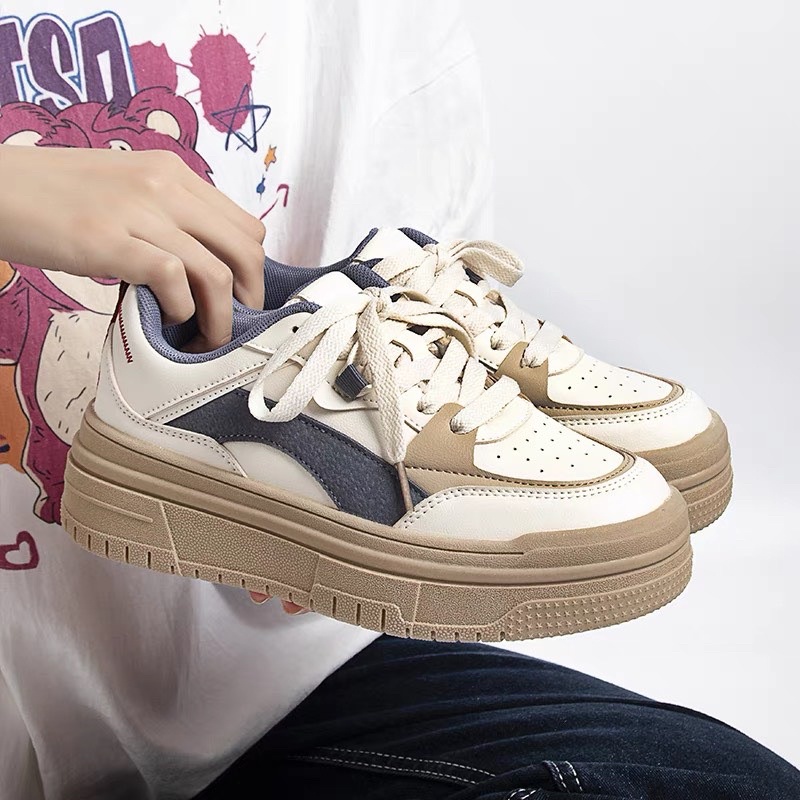 Giày thể thao phối màu hoạ tiết chất bao xịn