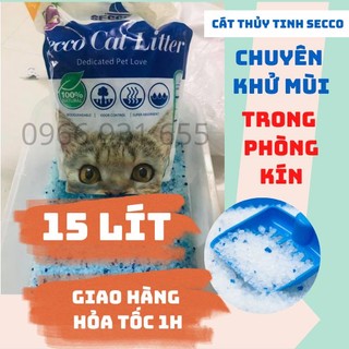 Cát Mèo Secco - Cát Vệ Sinh Thủy Tinh Cho Mèo 15L Giá Rẻ - Tiết Kiệm