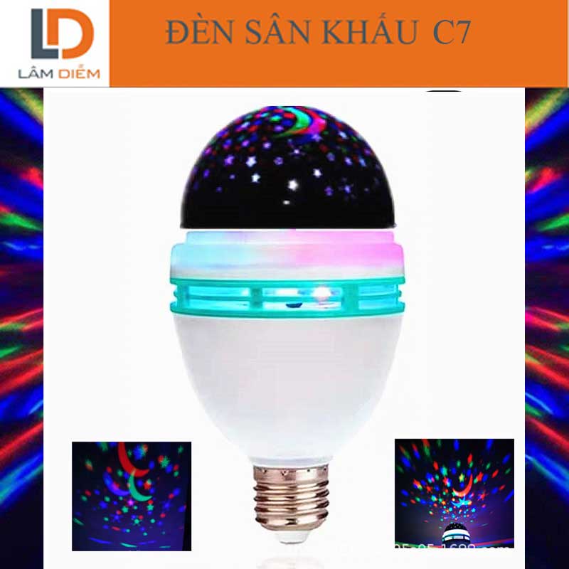 Bóng đèn led sân khấu xoay nhiều màu D27
