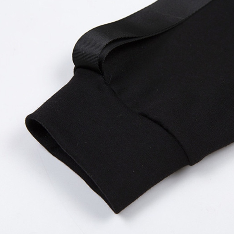 Whi Áo Crop Top Một Vai Tay Dài Có Khóa Cài Phong Cách Gothic Cho Nữ Shrug