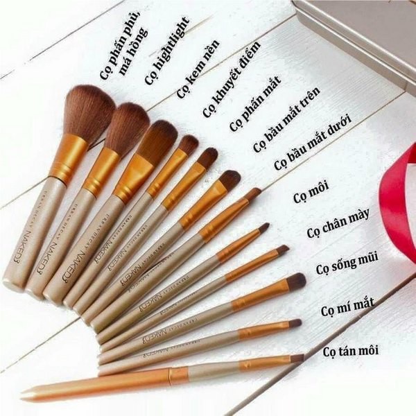 Bộ Cọ Trang Điểm NAKE 12 Cây Lông Mịn ( có Kèm Hộp thiếc sang trọng )