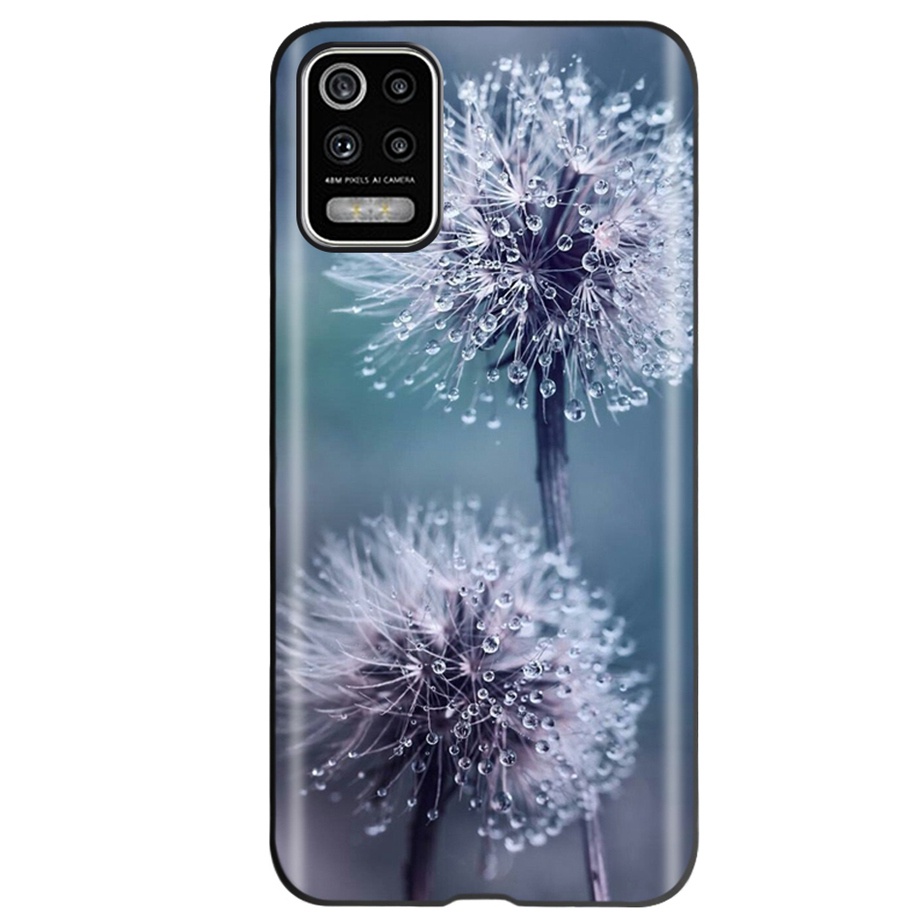 Ốp Điện Thoại TPU Dẻo Màu Đen In Họa Tiết Hoạt Hình Bươm Bướm & Hoa Cho LG K62 Q52 LG K62 Plus K 62 +