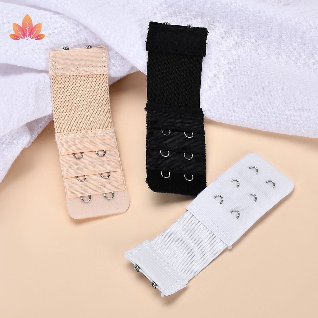 Đai Nối Dài 3 Hàng 2 Móc Bằng Nylon Mềm Co Giãn Cho Áo Ngực JP5
