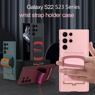 Ốp Điện Thoại Chống Rơi Có Quai Đeo Tay Thiết Kế Đơn Giản Cho Samsung Galaxy S22 S23 S24 Ultra