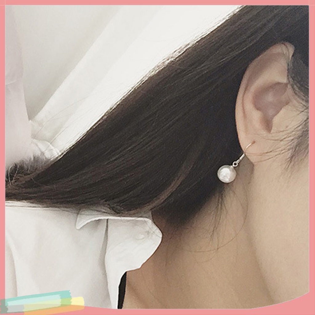 1 đôi khuyên tai đính ngọc trai giả thời trang cho nữ