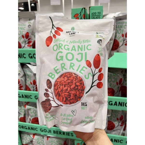 [Hàng Úc -Đủ Bill] Hạt Kỷ Tử Organic Goji Berries 1kg