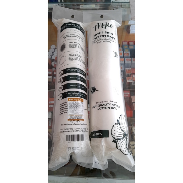 Bông Tẩy Trang Miju Cotton 150 miếng