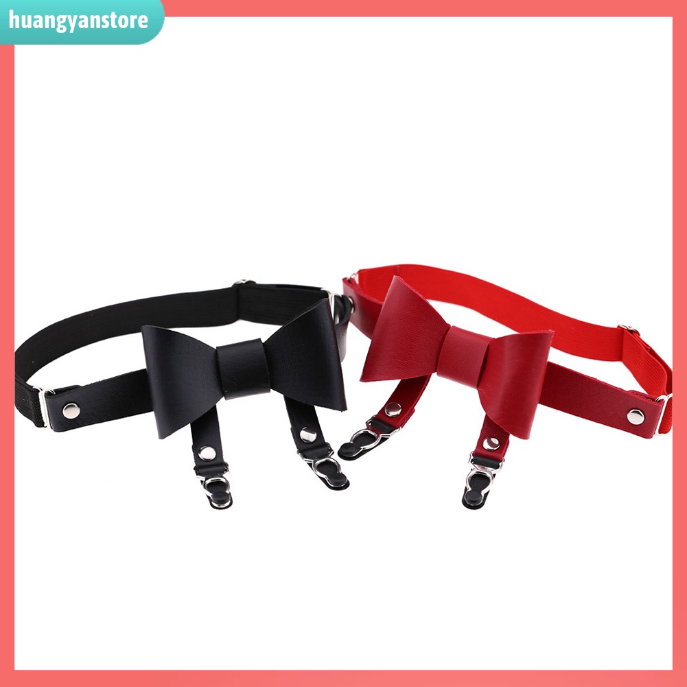 HY/ Đai Nịt Bít Tất Giả Da Đính Nơ Thời Trang Cho Nữ