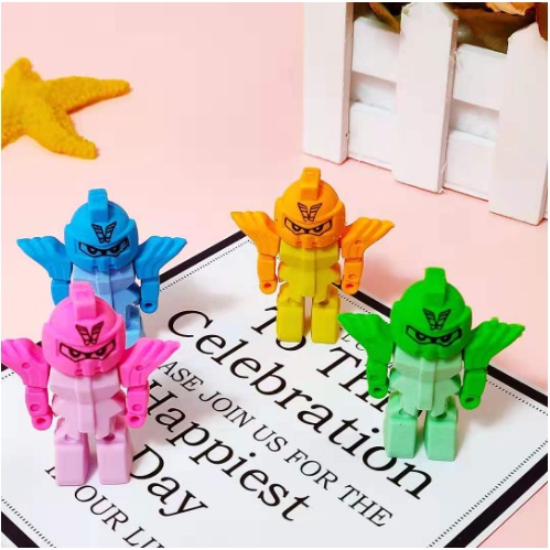 Tẩy Bút Chì Với Tạo Hình Robot Độc Đáo Cho Bé - Tẩy Bút Chì Học Sinh