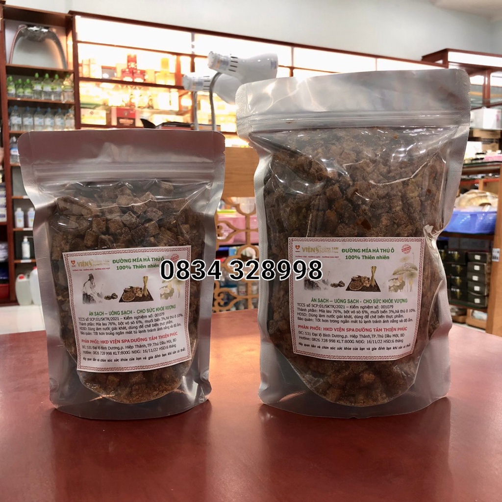 Đường mía hà thủ ô 100% thiên nhiên bịch 500gr/1kg