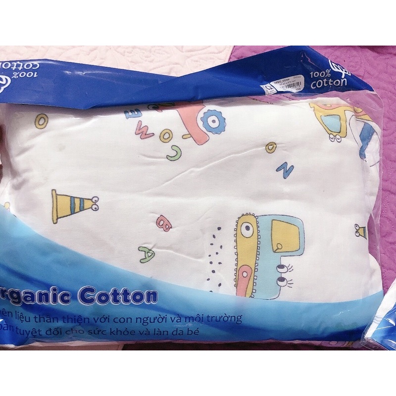 Gối xô sơ sinh cotton hữu cơ Dokma cho bé