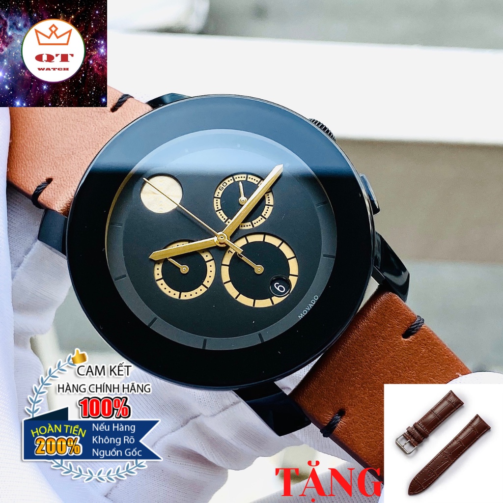 Đồng Hồ Nam MOVADO 3600540 Bold Chronograph Black Dial Men’s Watch Chính Hãng Tặng Dây Da Cao Cấp