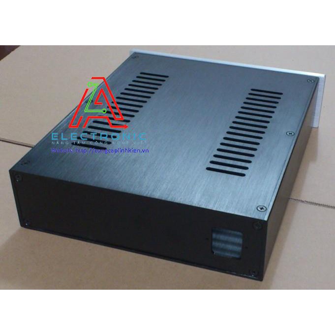 Vỏ hộp nhôm DIY BRZHiFi 2607 260x70x311mm thân đen mặt trắng PVN12086