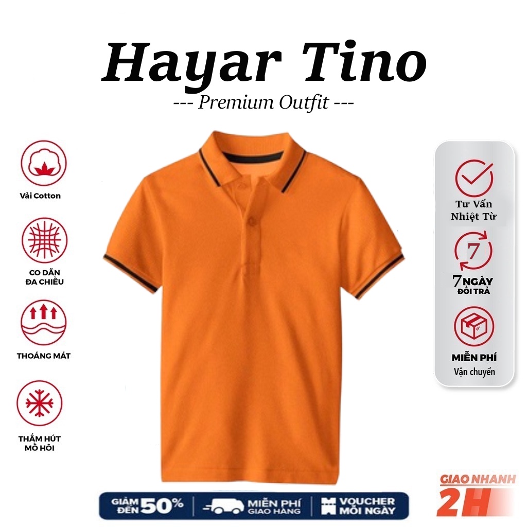 Áo Thun Nam, Áo Polo Nam Giới Chất Vải Thun Cá Sấu Mè Màu Cam, 100% Cotton 04 Chiều Co Dãn Áo Cực Kỳ Sang Trọng Lịch Lãm