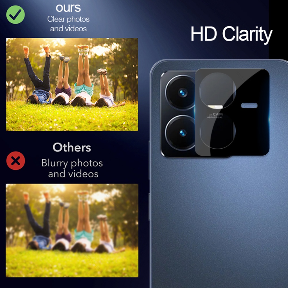 Vỏ Bảo Vệ Ống Kính Camera Sau 3D Cho Vivo Y22 Y22s 4G Vivoy22 Y 22s 22 s 4G 2022 V2206 V2207 6.55 "