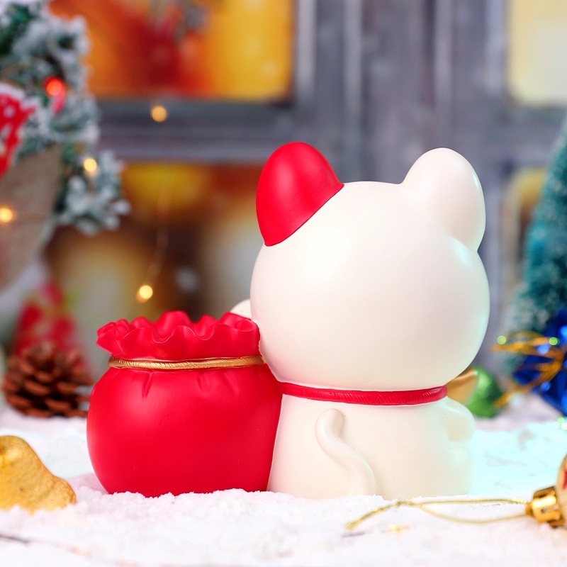 Ống Đựng Bút Hình Mèo Con Bằng Nhựa Resin Thủ Công Sáng Tạo Dành Cho Năm Mới