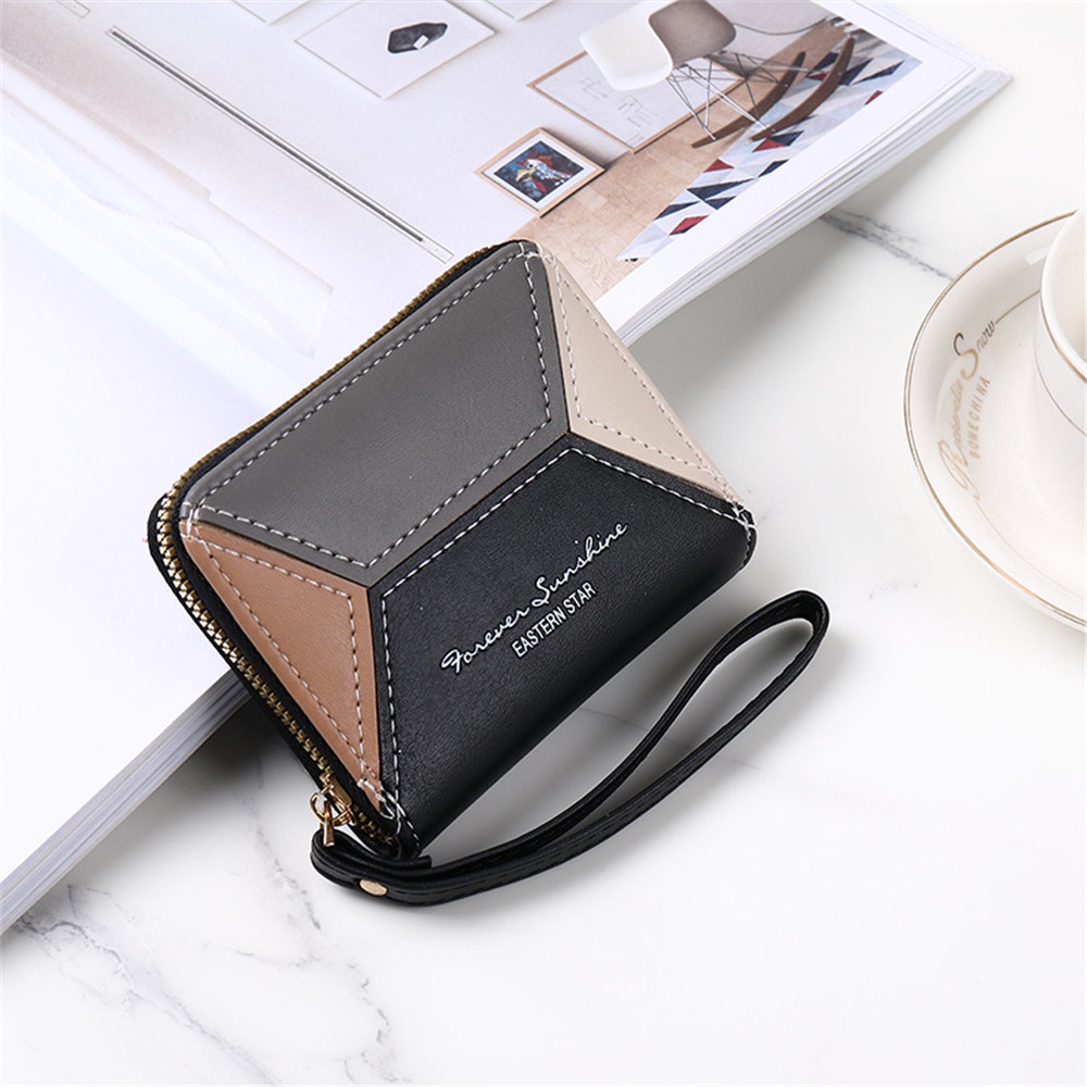 Ví Đựng Tiền Xu Mini Bằng Da PU Có Khóa Kéo Thời Trang Cho Nữ