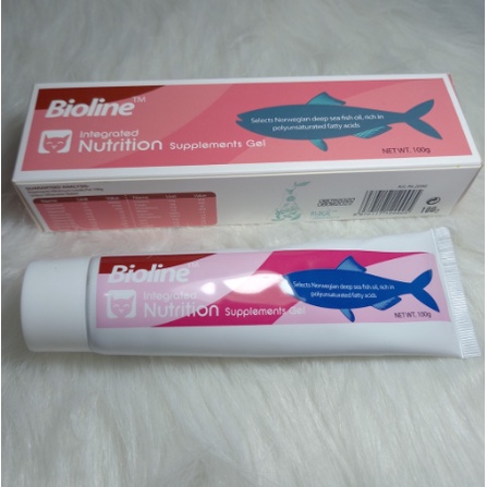 Gel dinh dưỡng hỗ trợ dưỡng lông - tăng đề kháng chó mèo Bioline Supplements Gel tuýp 100gr