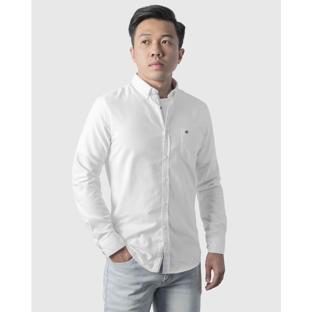 Áo sơ mi Oxford Dài Tay Xuất Dư Big Size, Sơ Mi Cao Cấp, Mềm Mịn Sang Trọng, Màu Trắng - BASICHOUSE