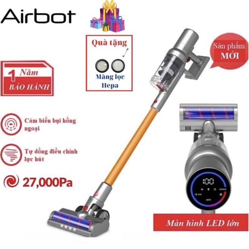 Máy hút bụi không dây Airbot Hypersonics Pro 27KPa Cảm biến bụi thông minh Tốc độ tự động Điều chỉnh đèn chiếu sàn