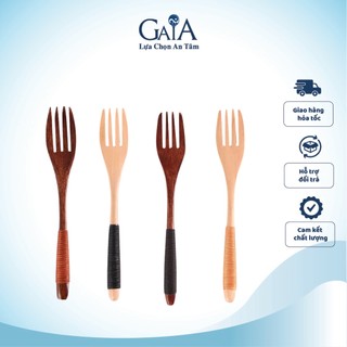 Nĩa Gỗ Handmade Cán Dài Phong Cách Retro Dùng Để Ăn Và Chụp Ảnh