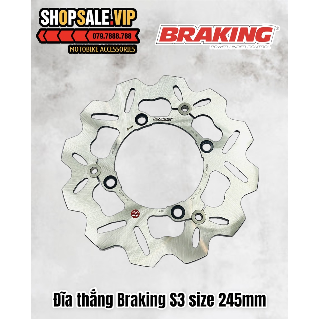 Đĩa Braking S3 ShVN/Sh300i/Sh350i Size 245mm Chính Hãng