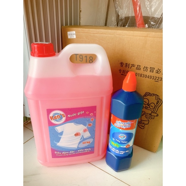 ( HOẢ TỐC ) Nước giặt Ken"s 10l / can tặng ngay 1 chai tẩy