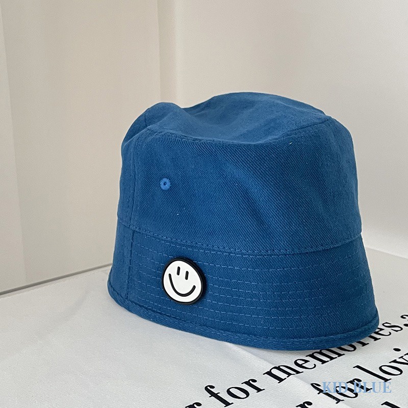 Mũ Bucket Màu Sắc Tươi Sáng Họa Tiết Mặt Cười Dễ Thương Xinh Xắn Dành Cho Bé