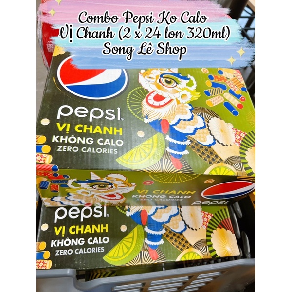 COMBO 2THÙNG PEPSI KHÔNG CALO VỊ CHANH (2 x24 Lon 320ml)