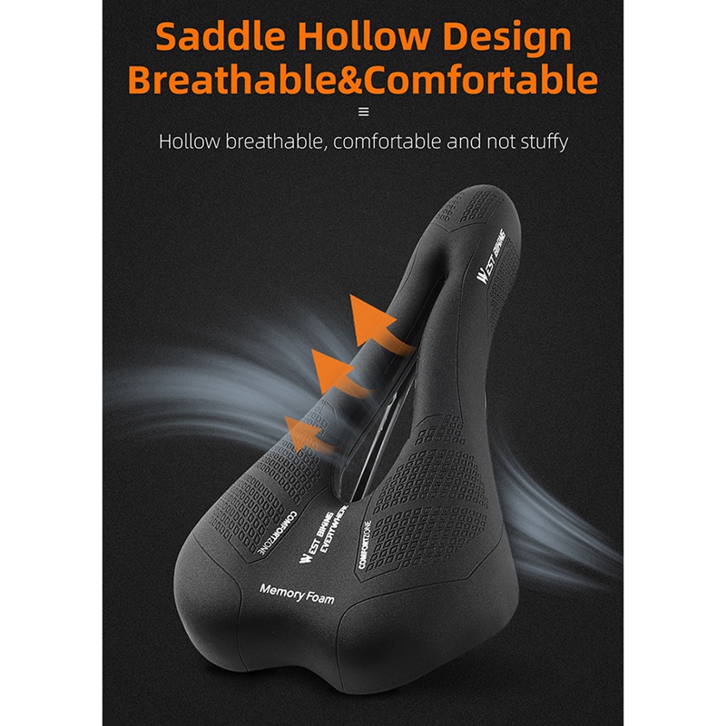 1 Yên Xe Đạp Leo Núi Rỗng Thoải Mái Màu Đen Dễ Lắp Đặt Cho Nam Và Nữ