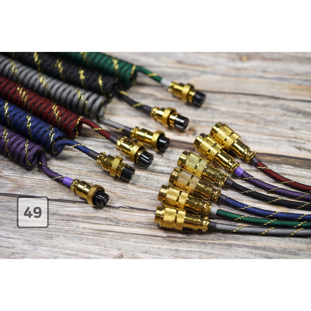 Dây cáp custom cho bàn phím cơ 49Fzone Custom Cable USB - Uptown Gold