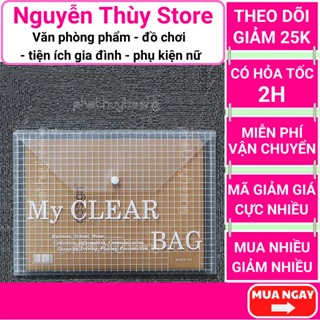Bìa nút sơ mi tiện lợi phù hợp đựng tài liệu, giấy kiểm tra, hồ sơ chống nước phù hợp mọi đối tượng - Nguyễn Thùy Store