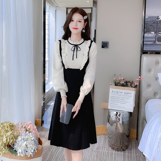 Đầm Dệt Kim Cổ Tròn Đính Nơ Ngọt Ngào Dễ Phối Đồ