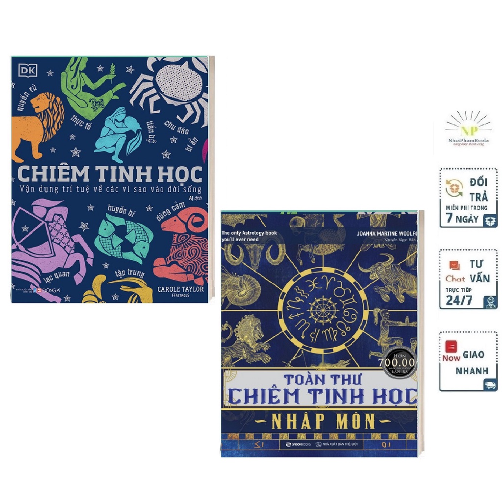 Sách - Chiêm Tinh Học - Vận Dụng Trí Tuệ Về Các Vì Sao Vào Đời Sống và toàn thư chiêm tinh học nhập môn (lẻ tuỳ chọn)